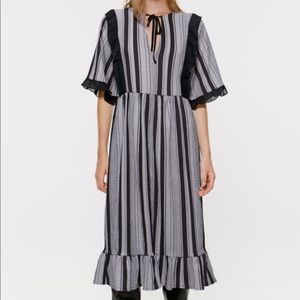 Zara Striped contrasting dress
